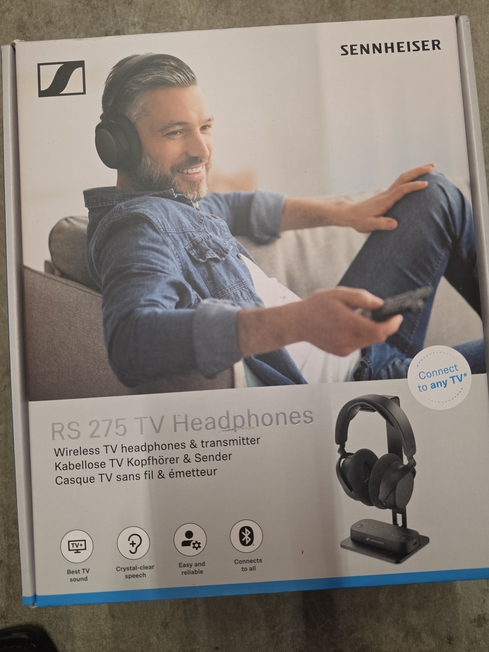 Sennheiser RS 275 Wireless TV Headphones in Black